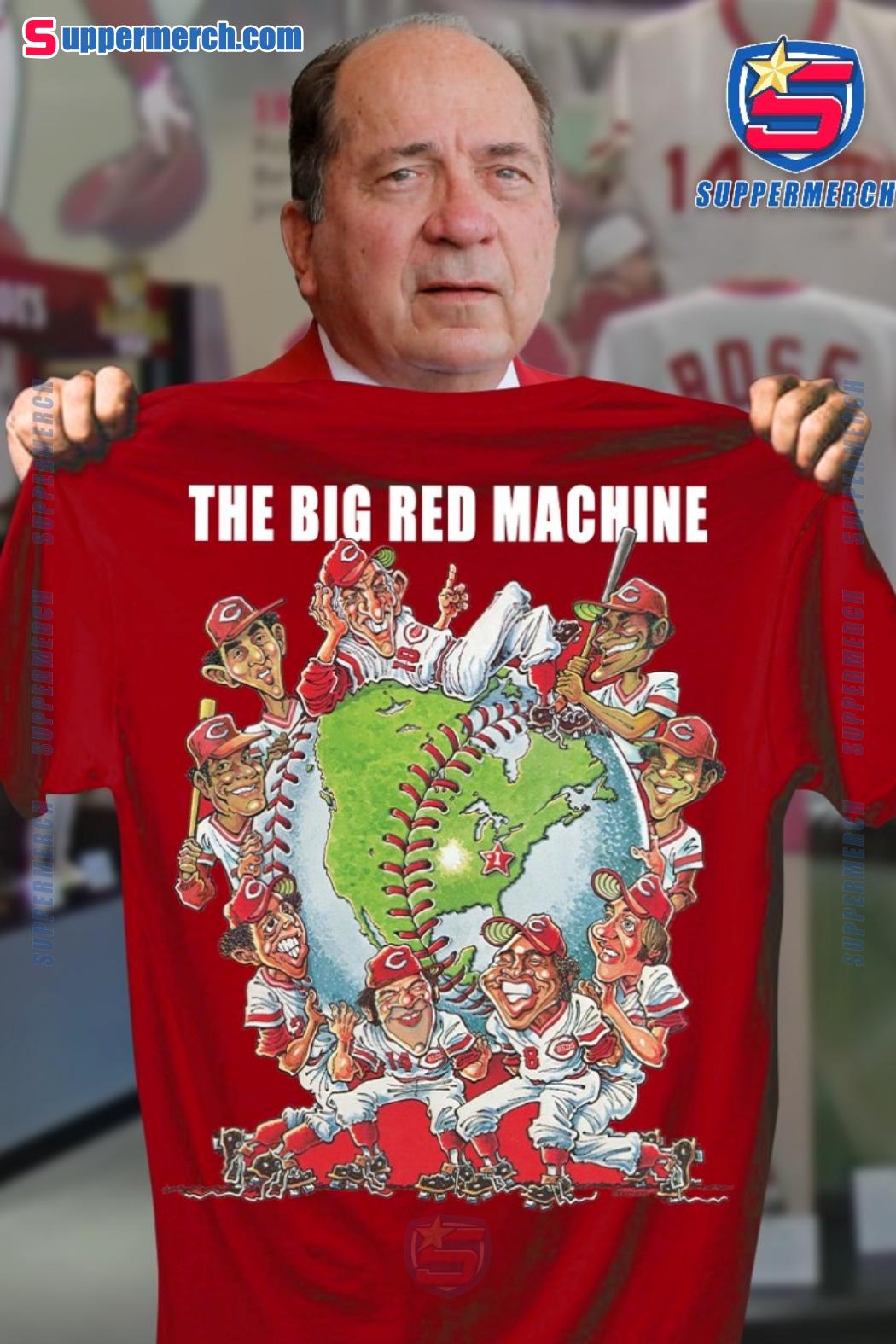 Pete Rose The Big Red Machine Cincinnati Reds 2024 Caricature Cartoon Shirt