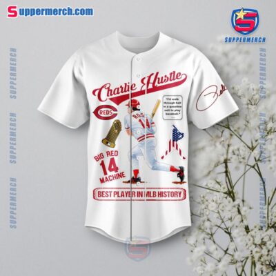 Peter Rose Charlie Hustle Best Player In MLB History Baseball Jersey a
