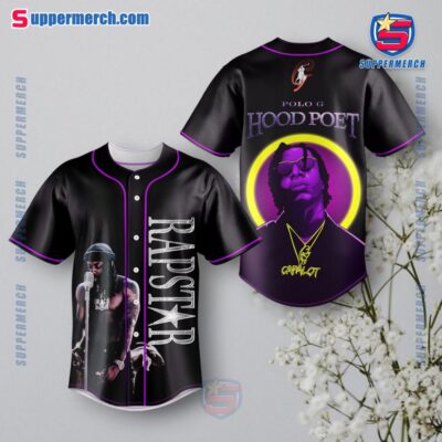 Polo G Hood Poet Rap Star Baseball Jersey sQK6d8p