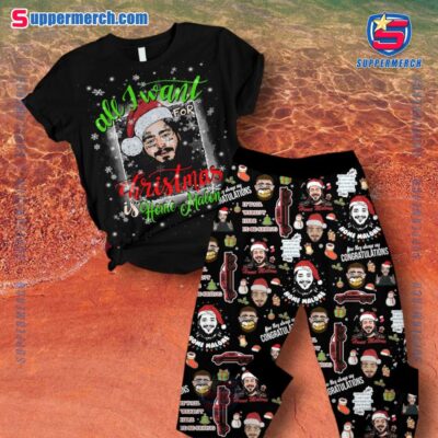 Post Malone All I Want For Christmas Is Home Malone Pajamas Set