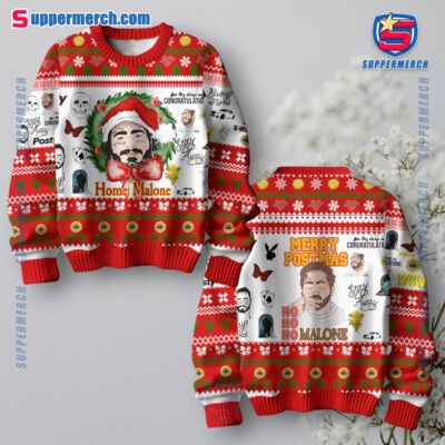 Post Malone Home Malone Ugly Christmas Sweater kZgDfNR