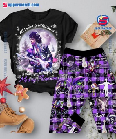 Purple Rain Merry Princemas Plaid Pajamas Set xLa6csC
