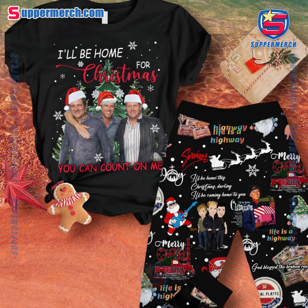 Rascal Flatts I'll Be Home Christmas You Can Count On Me Pajamas Set
