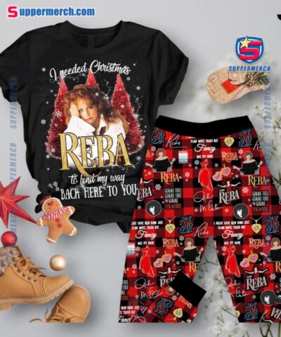 Reba Mcentire I Needed Christmas To Find My Way Back Here To You Plaid Pajamas Set xVWiQSR