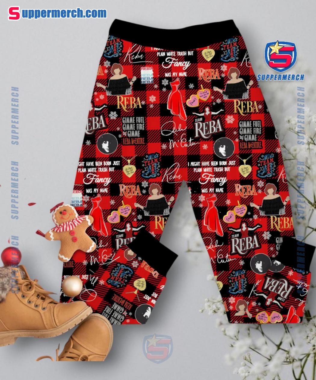 Reba Mcentire I Needed Christmas To Find My Way Back Here To You Plaid Pajamas Set-b I1suXte