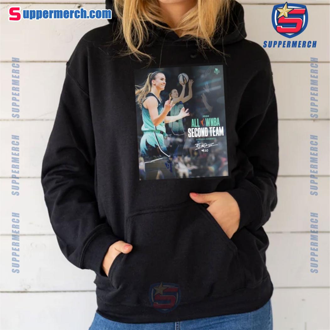 Sabrina Ionescu New York Liberty 2024 All WNBA Second Team Signature T-shirt-a spEDxZ1