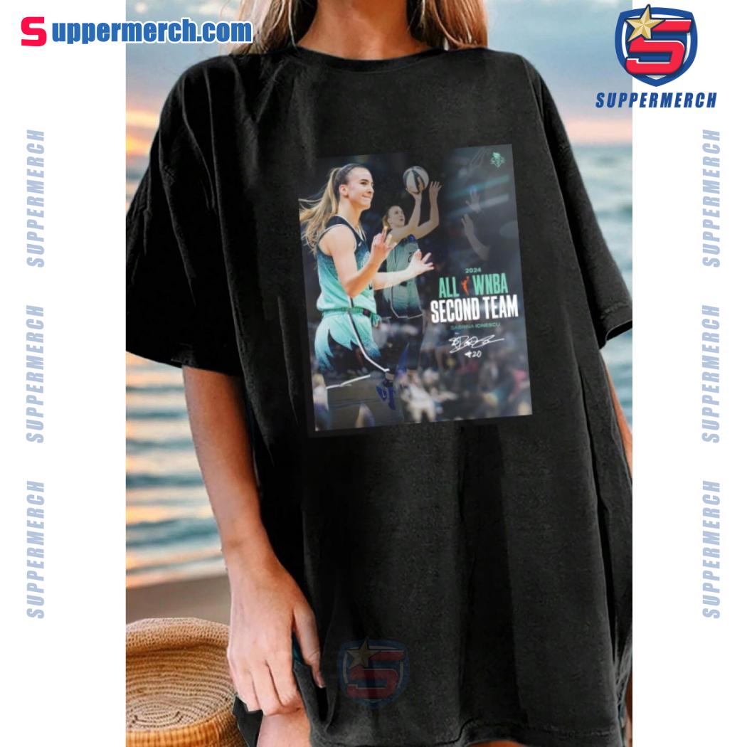 Sabrina Ionescu New York Liberty 2024 All WNBA Second Team Signature T-shirt-b dQPHYB9