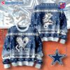 Smart Woman Loves Her Dallas Cowboys Christmas Holiday Sweater