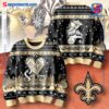 Smart Woman Loves Her New Orleans Saints Christmas Holiday Sweater