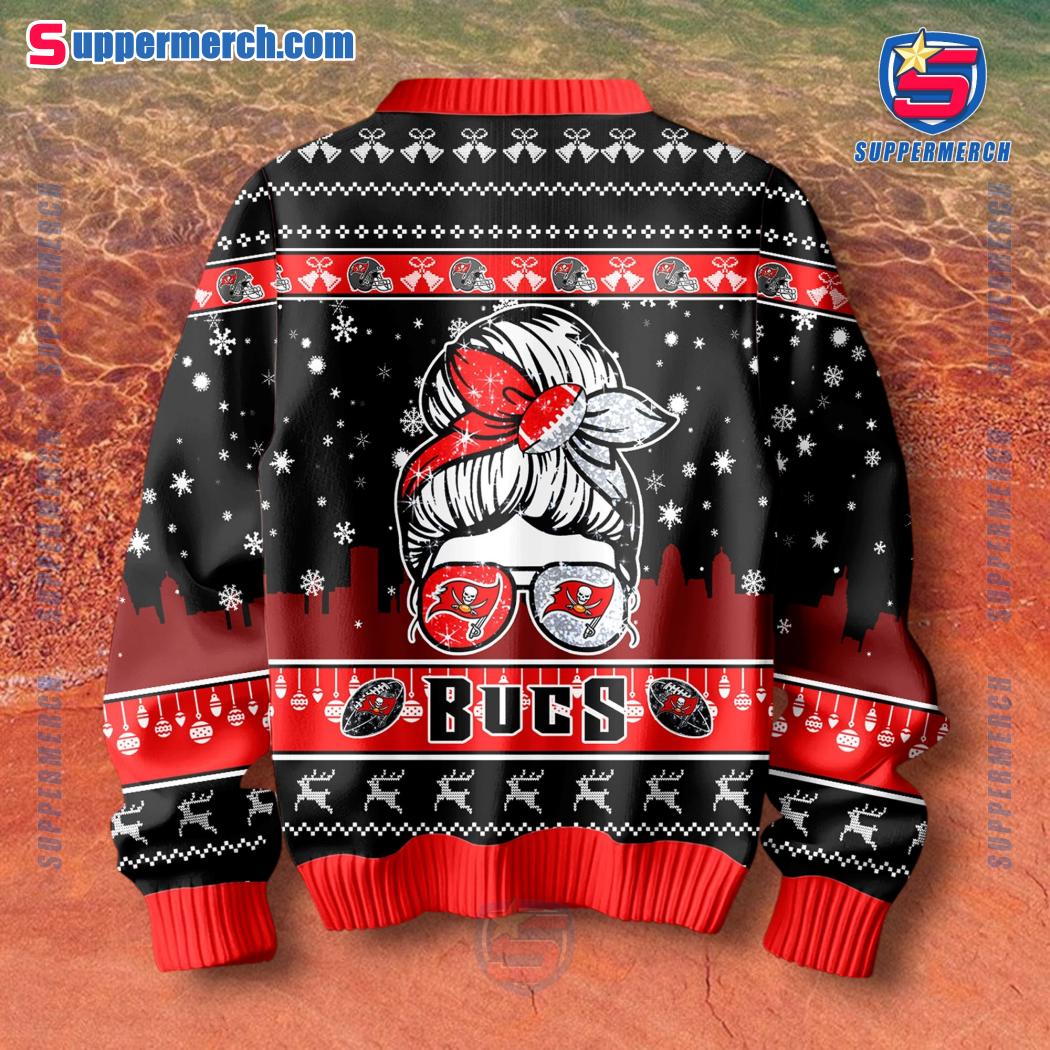 Smart Woman Loves Her Tampa Bay Buccaneers Christmas Holiday Sweater b