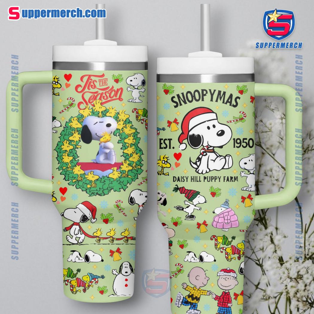Snoopymas Tis The Season 40oz Tumbler With Handle HRskS8Z