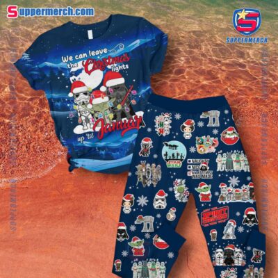 Star Wars We Can Leave The Christmas Lights Up Til January Pajamas Set I4HrCED