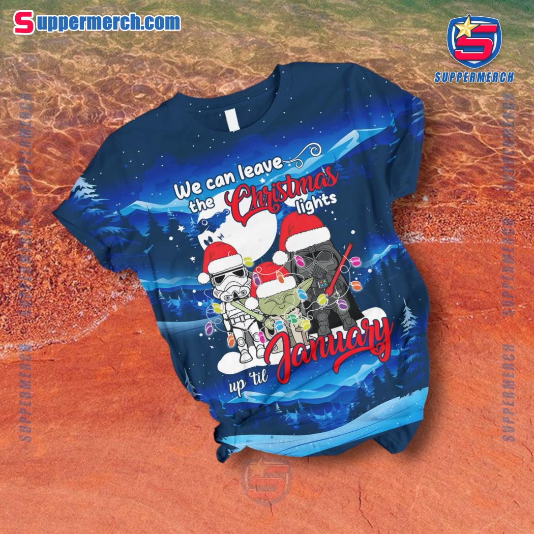 Star Wars We Can Leave The Christmas Lights Up Til January Pajamas Set-b ZmsLvcO