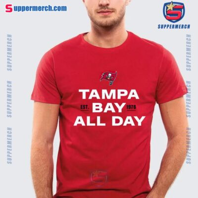 Tampa Bay All Day Est 1976 Tampa Bay Buccaneers T-shirt 2PiwnA7