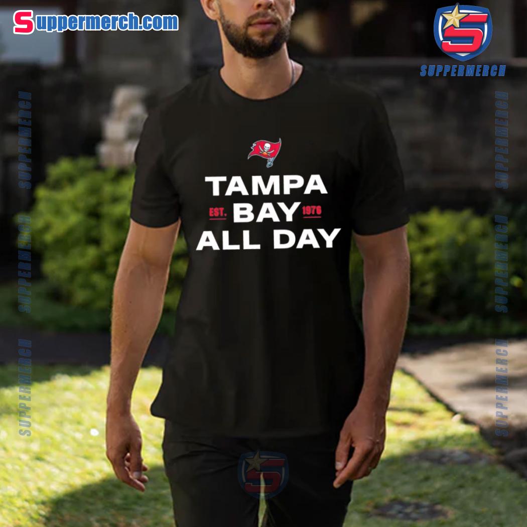Tampa Bay All Day Est 1976 Tampa Bay Buccaneers T-shirt-b uSQGHv1