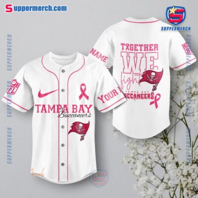Tampa Bay Buccaneers Together We Fight Breast Cancer Personalized Baseball Jersey a