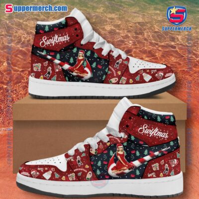 Taylor Swift Swiftmas Christmas Pattern Air Jordan High Top Shoes XgEd41P