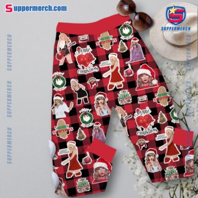 Taylor Swift Your Favorite Swiftie Wishes You A Merry Christmas Plaid Pajamas Set a