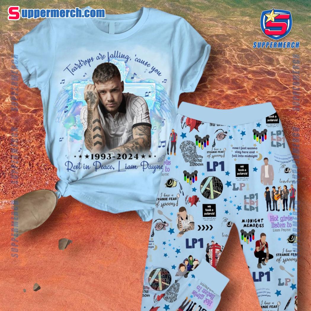 Teardrops Are Falling 'cause You 1993-2024 Rest In Peace Liam Payne Pajamas Set 2njBoUI