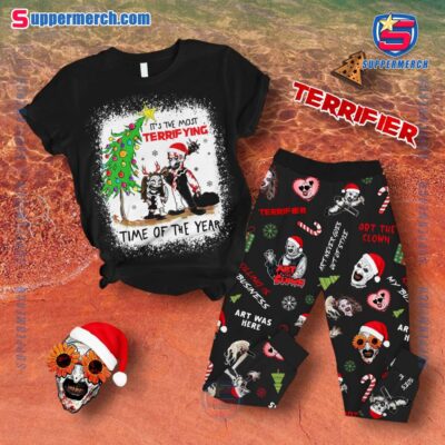 Terrifier It's Time Most Terrifying Time Of The Year Christmas Pajamas Set 9WR7d18