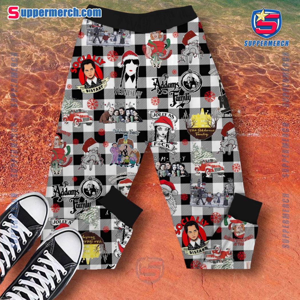 The Addams Family Everyone Is In Christmas Spirit Plaid Pajamas Set-b 6Oak5WQ