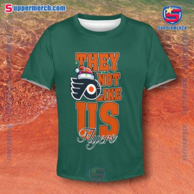 They Not Like Us Philadelphia Flyers Christmas Pajamas Set a