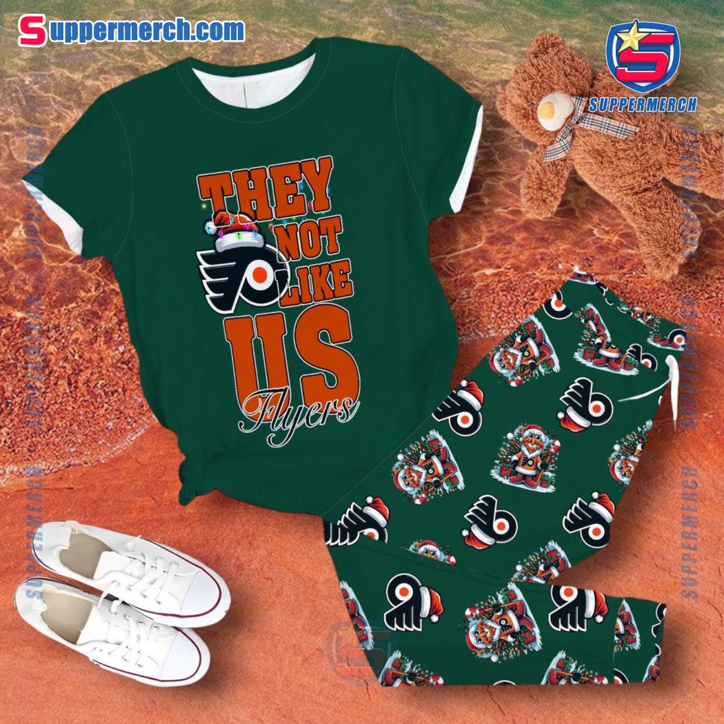 They Not Like Us Philadelphia Flyers Christmas Pajamas Set