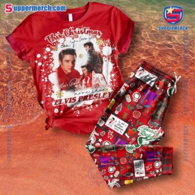 This Christmas I Can't Love You More Than Elvis Presley Pajamas Set 6SC7lsy