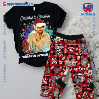 Toby Keith Christmas To Christmas Wrapped In Your Arms Signature Plaid Pajamas Set zxfPZar