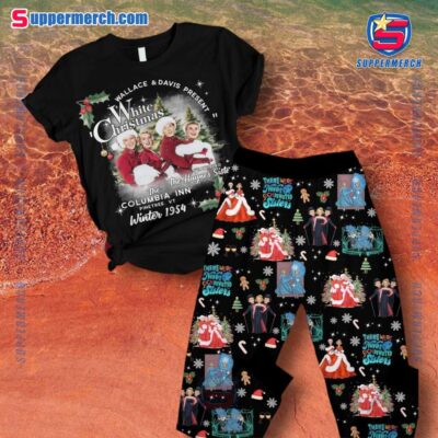 Wallace & Davis Present White Christmas Pajamas Set 6xGZtOR