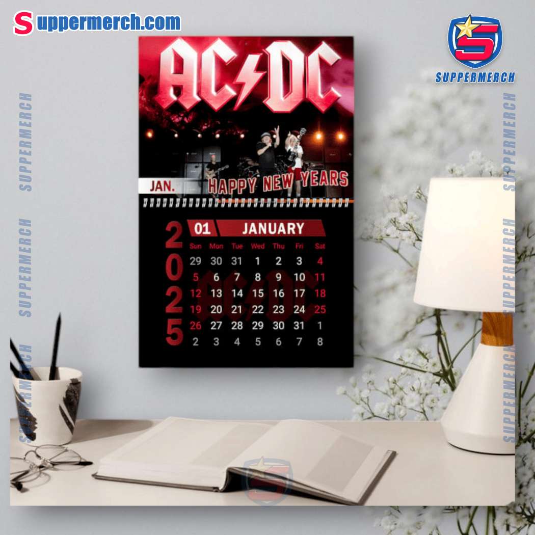 ACDC Music Wall Hanging Calendar 2025-b wUrkzTa