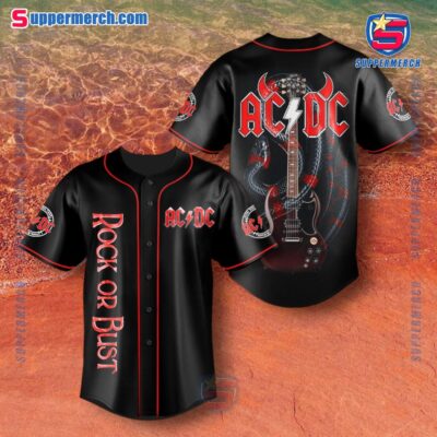 Acdc Rock Or Bust Baseball Jersey l942OJp