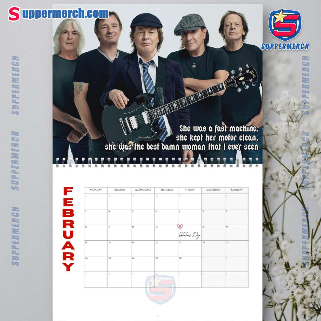 Acdc Wall Hanging Calendar 2025-c IWFar4g