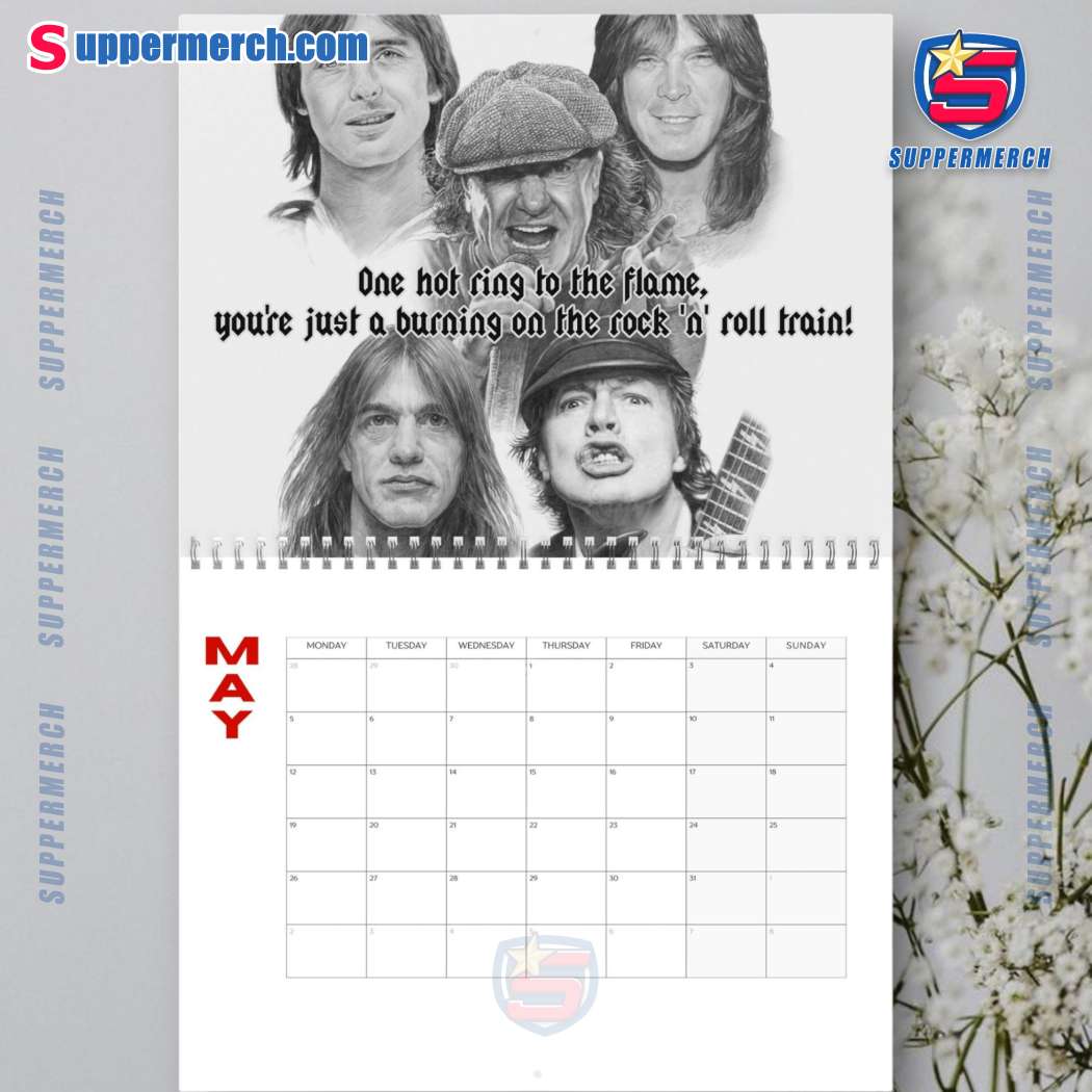 Acdc Wall Hanging Calendar 2025-z bJWDuON