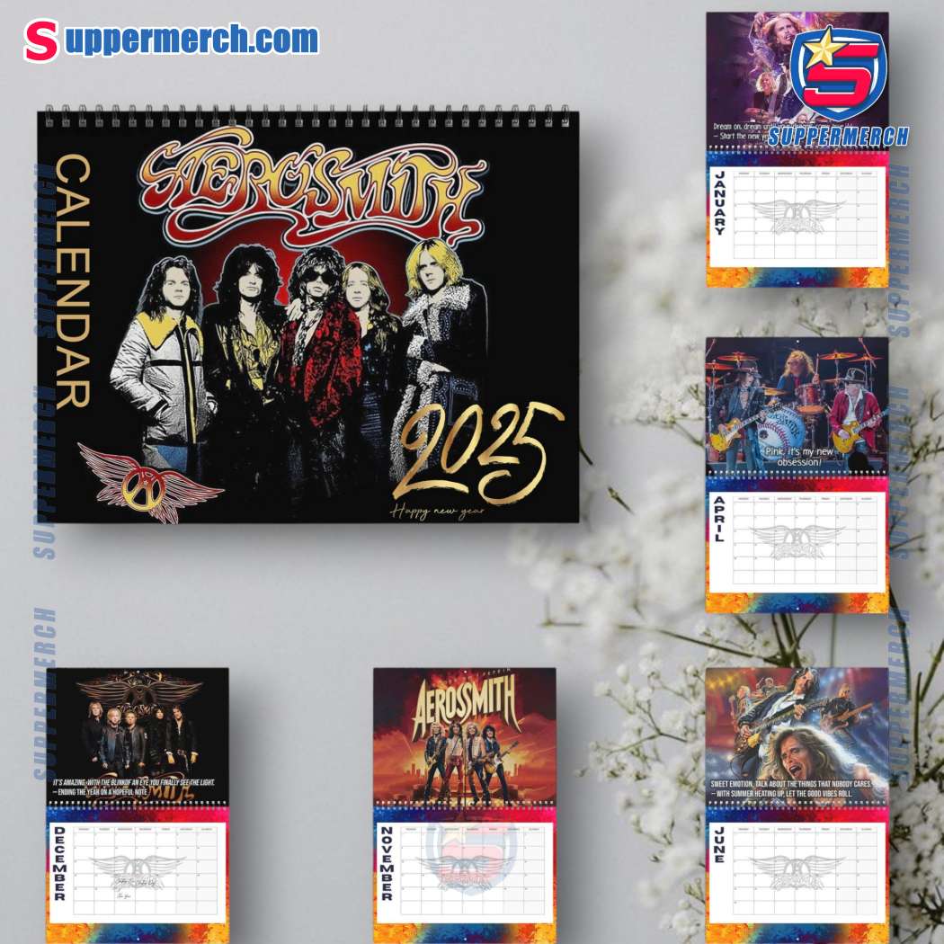 Aerosmith Band Wall Hanging Calendar 2025 Qg5B6s4