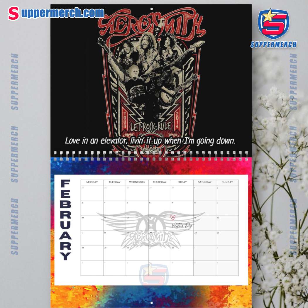 Aerosmith Band Wall Hanging Calendar 2025-x wN5Ce8D