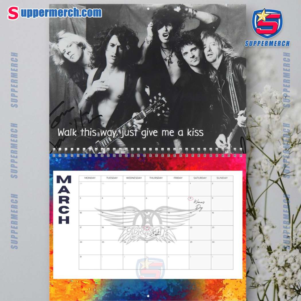 Aerosmith Band Wall Hanging Calendar 2025-y BFSRyxp