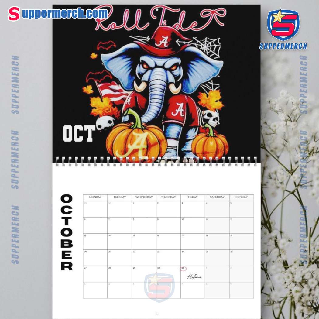Alabama Crimson Tide Wall Hanging Calendar 2025-x 5qbT40v