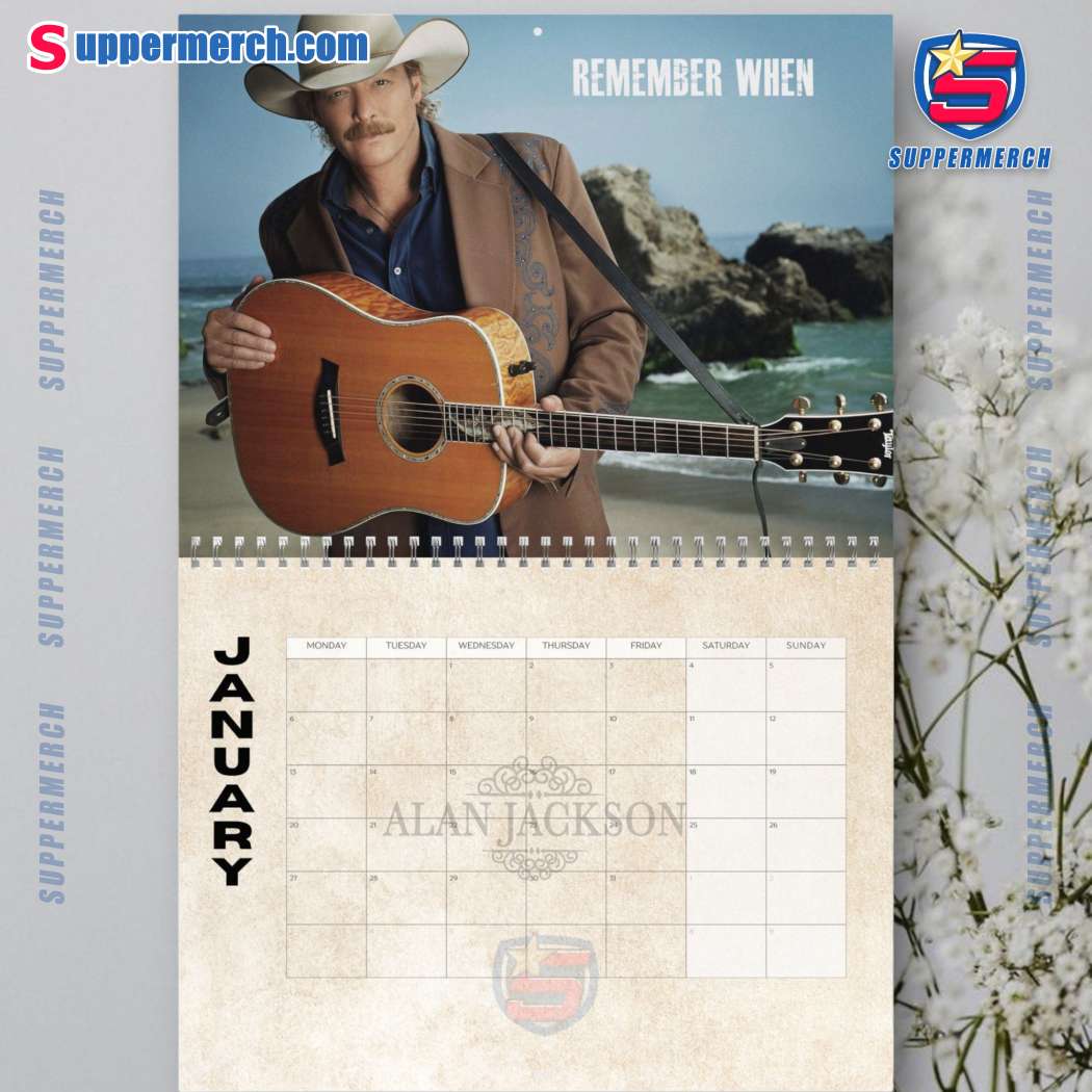 Alan Jackson Wall Hanging Calendar 2025-b PocQ15N