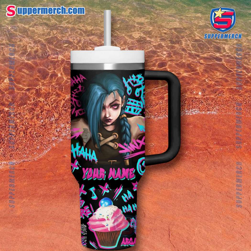 Arcane League Of Legends Jinx Was Here Personalized 40oz Tumbler With Handle-b 8kEsHjw