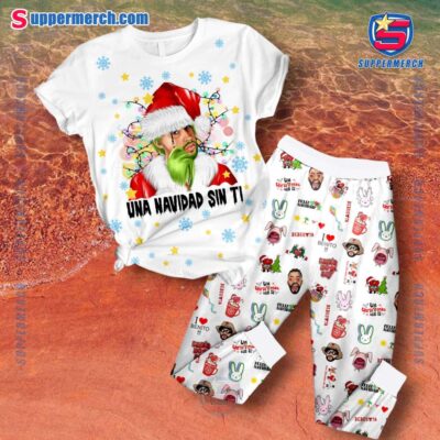 Bad Bunny Una Navidad Sin Ti Christmas White Pajamas Set-Photoroom 6dMOKiD