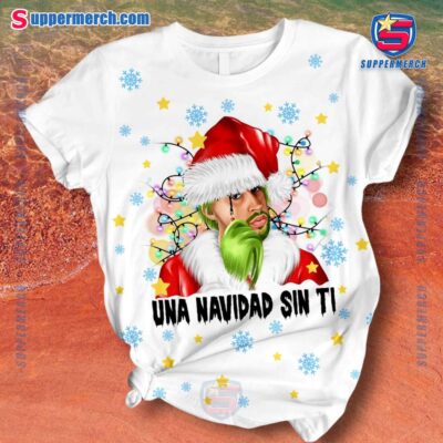 Bad Bunny Una Navidad Sin Ti Christmas White Pajamas Set-a-Photoroom 6tHxMnD