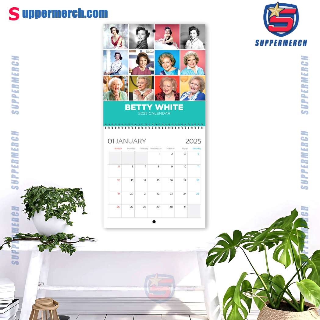 Betty White Actor Wall Hanging Calendar 2025-b zLUaY5y