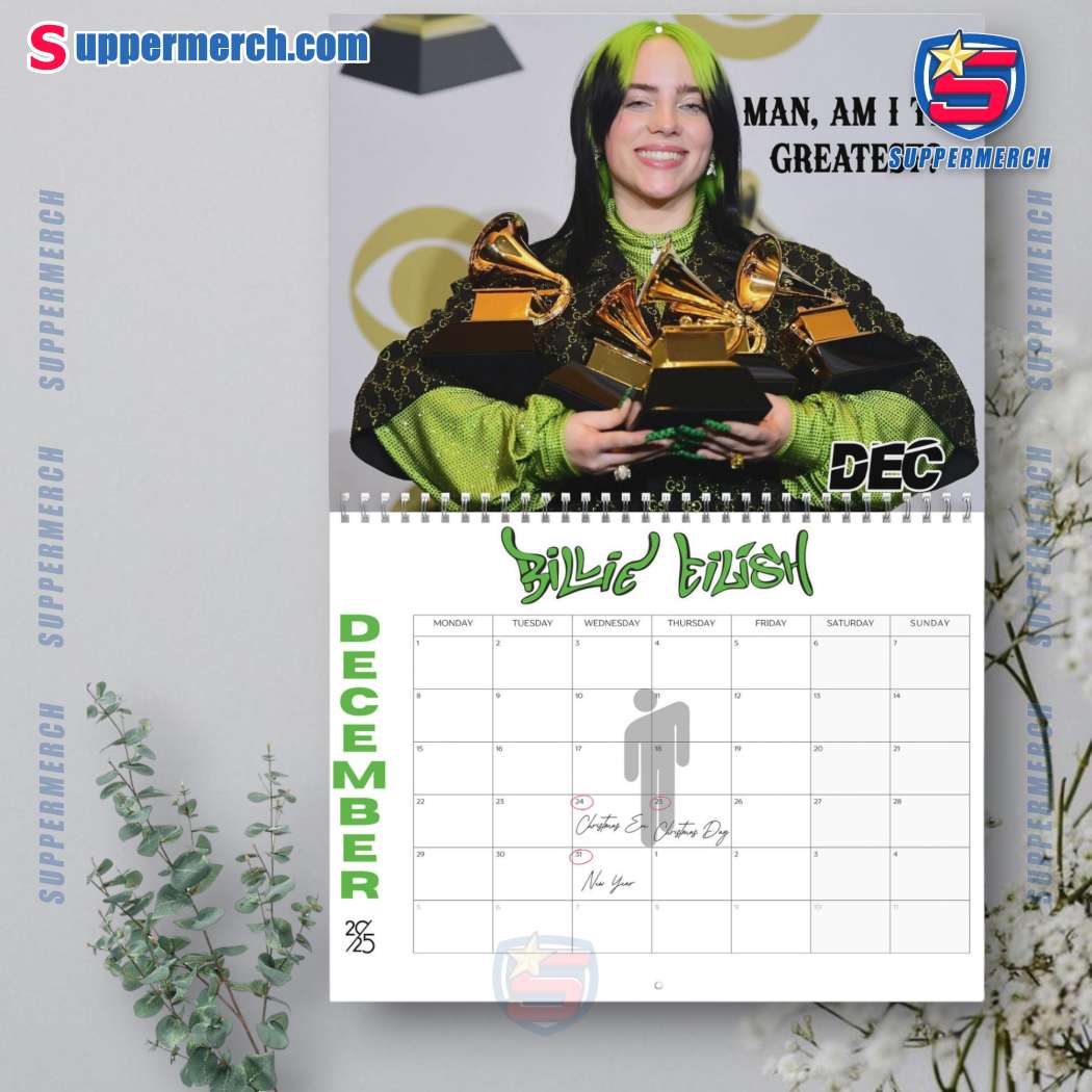 Billie Eilish Wall Hanging Calendar 2025-b qWAbd9I
