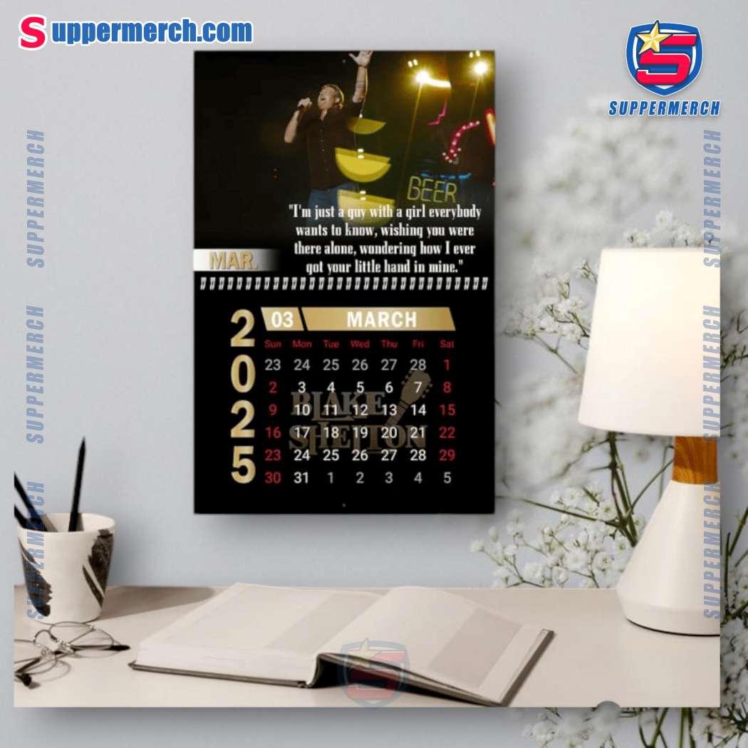 Blake Shelton Music Wall Hanging Calendar 2025-x ohVHZ9I