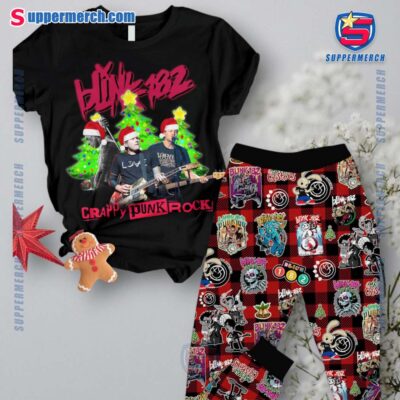 Blink-182 Crappy Punk Rock Christmas Pajamas Set vfATHyk