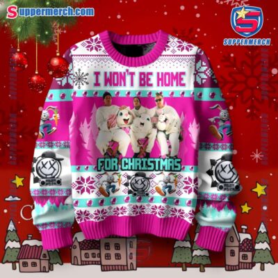 Blink-182 I Won't Be Home For Christmas Not Another Christmas Song Ugly Sweater-a oV0Fcp7