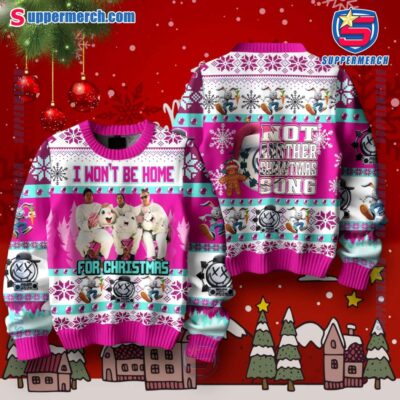 Blink-182 I Won't Be Home For Christmas Not Another Christmas Song Ugly Sweater N6pdgGu