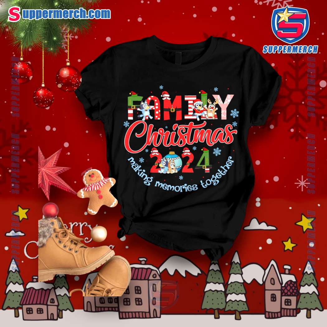 Bluey Family Christmas 2024 Making Memories Together Pajamas Set-a jp6W12o