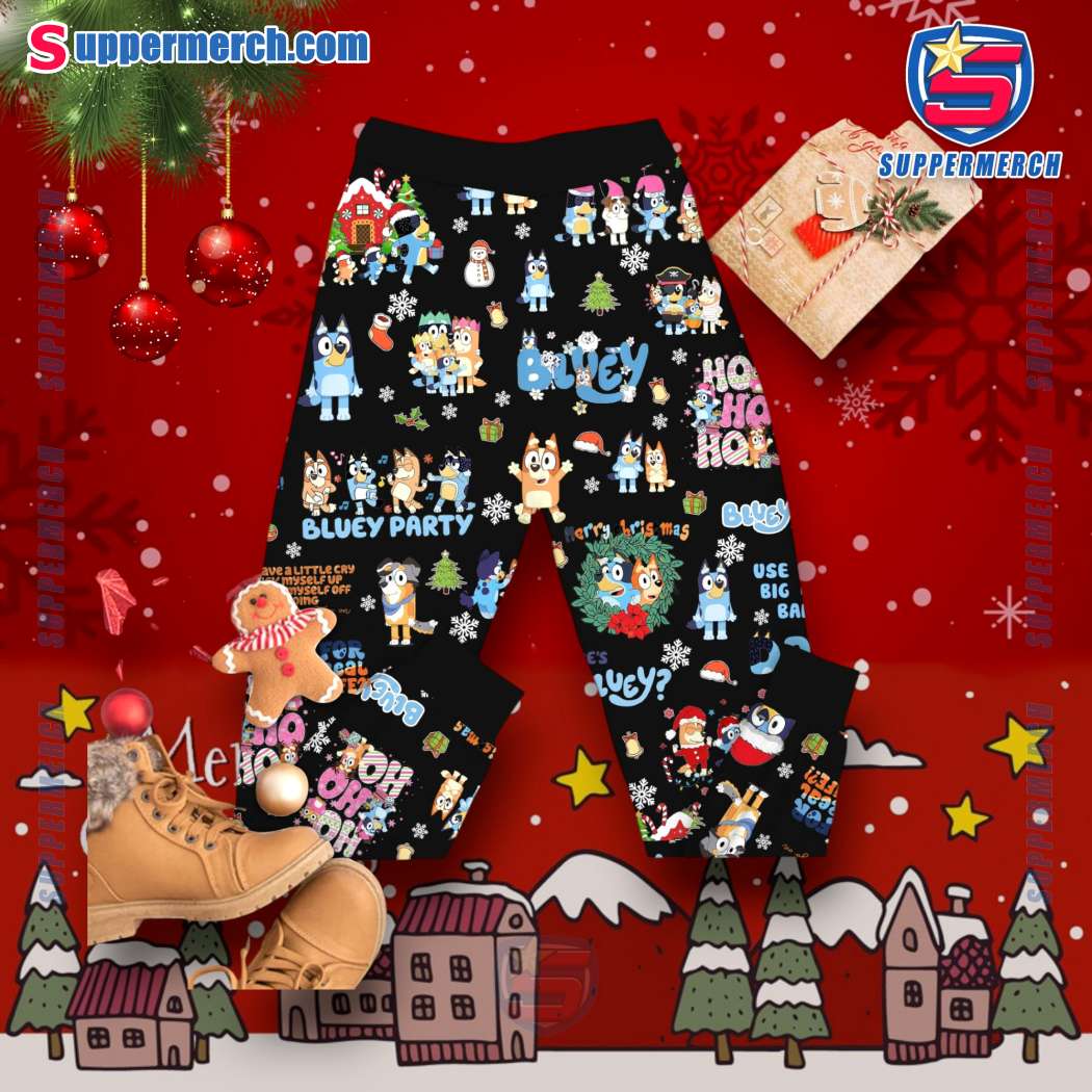 Bluey Family Christmas 2024 Making Memories Together Pajamas Set-b 5POJxSu
